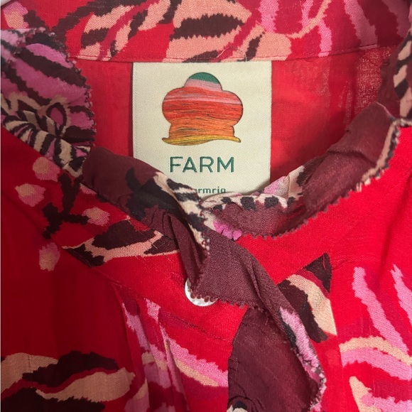 FARM Rio Red Floral-Patterned Ruffle Dress - Picture 2 of 8